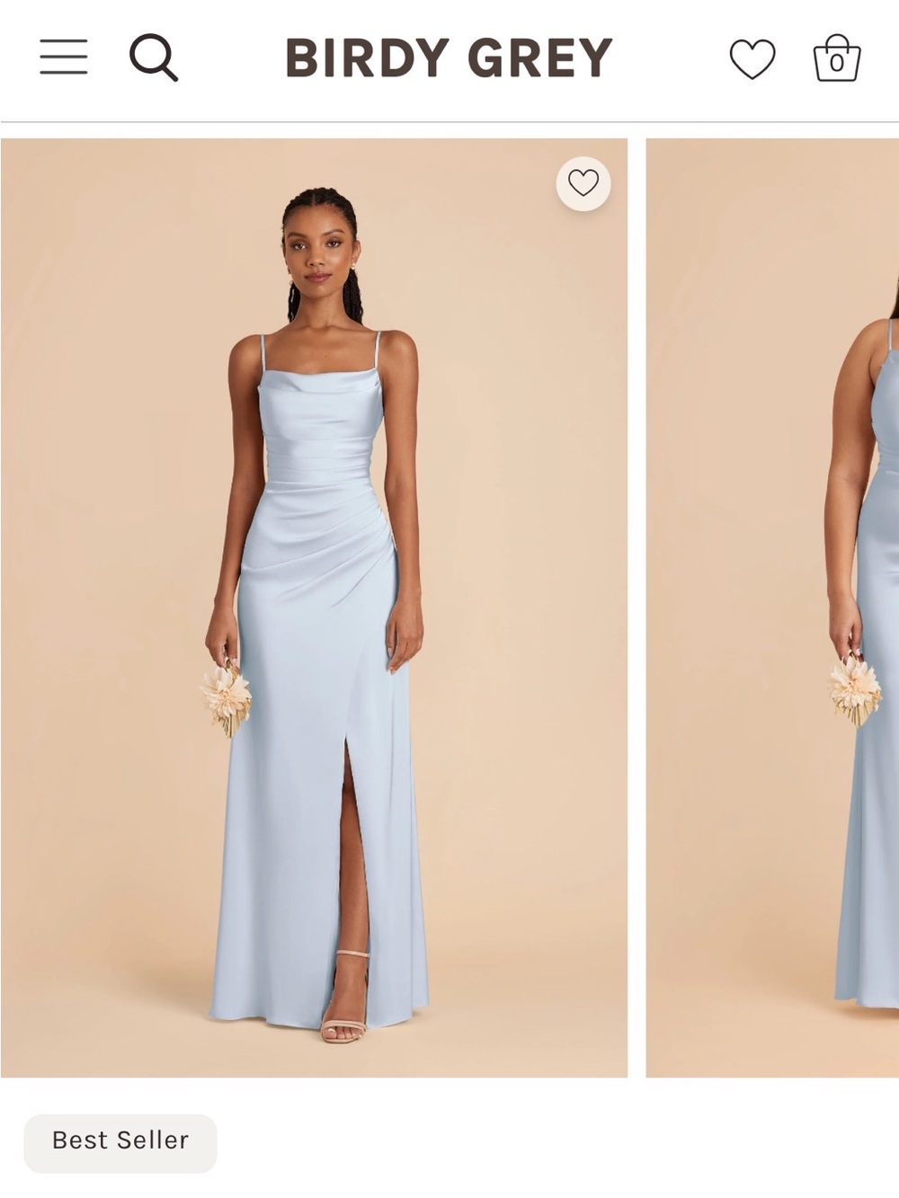 Birdy Grey Mist Blue Matte Satin Lydia Deess
